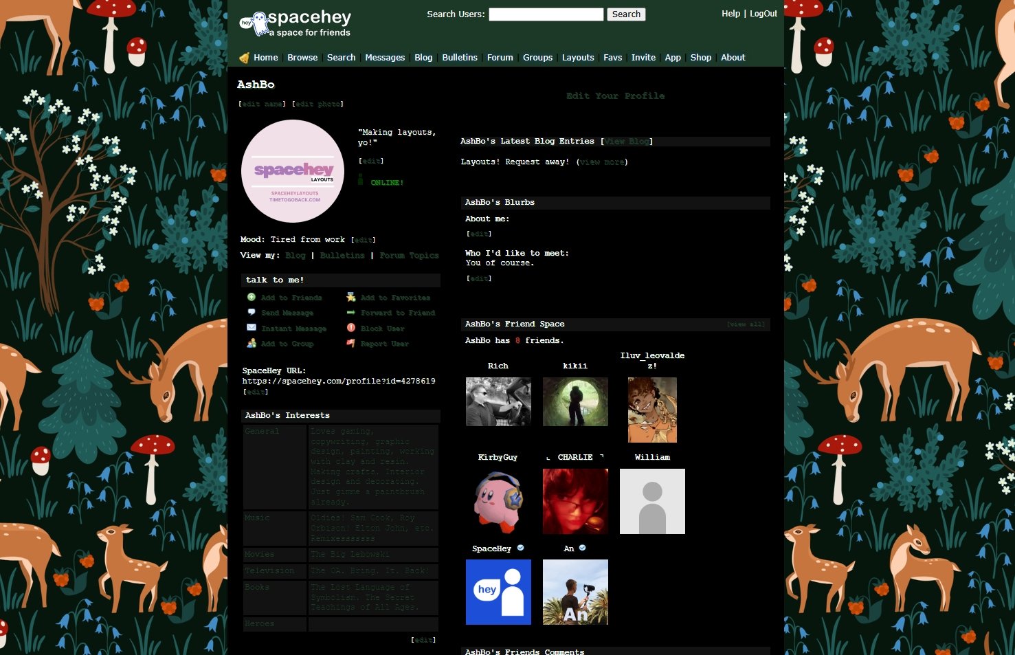 Deer Forest Mushrooms