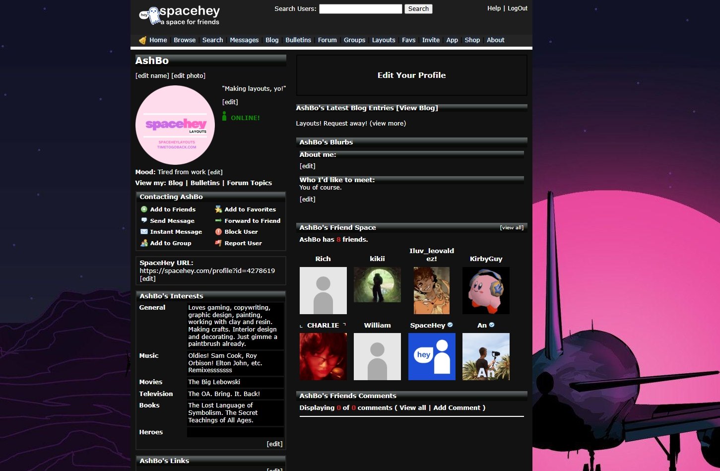 Dark Vaporwave Airplane