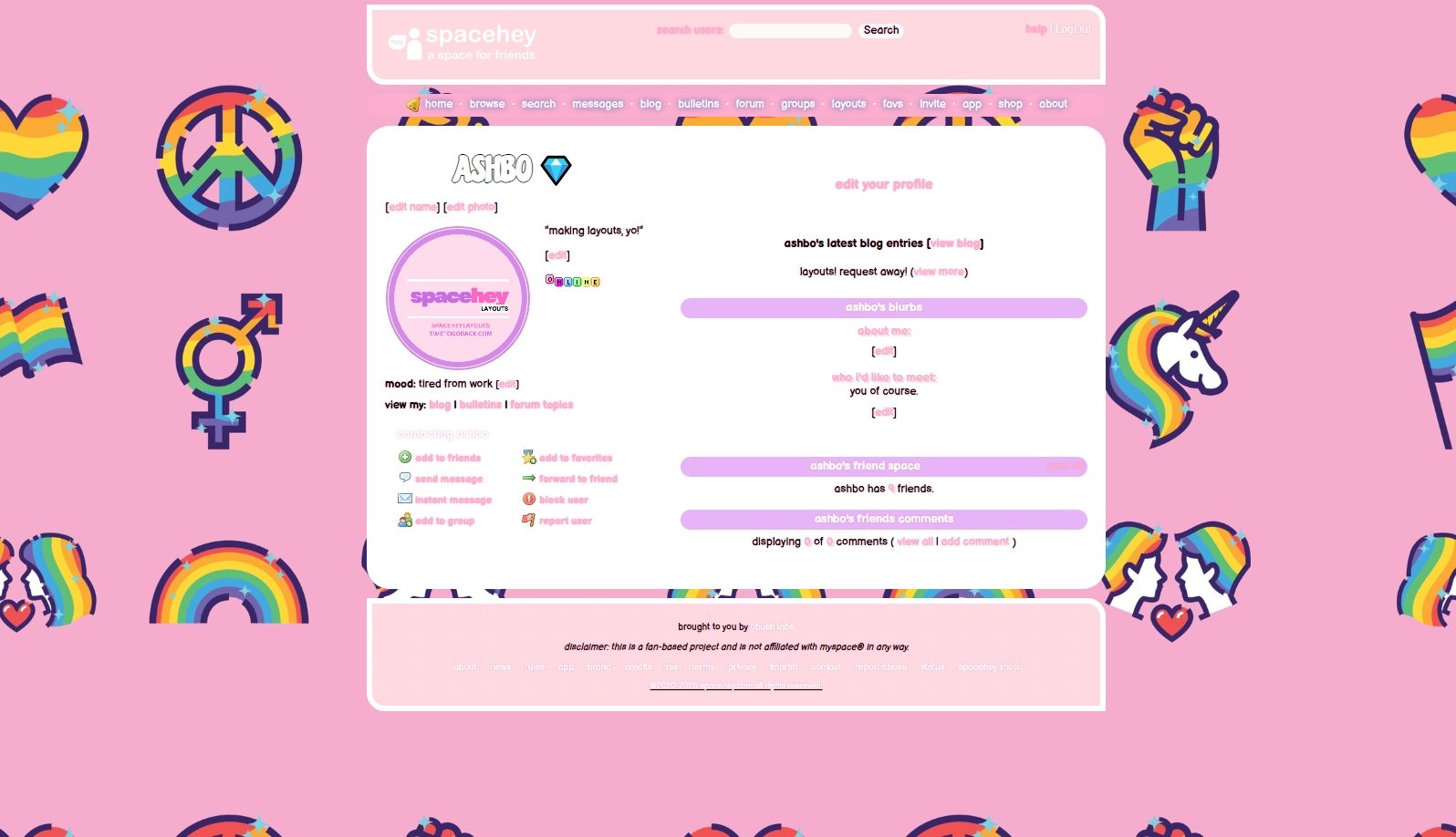 Pride Icons LGBTQ Layout