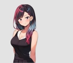 Sleek Anime Girl (Sticker)