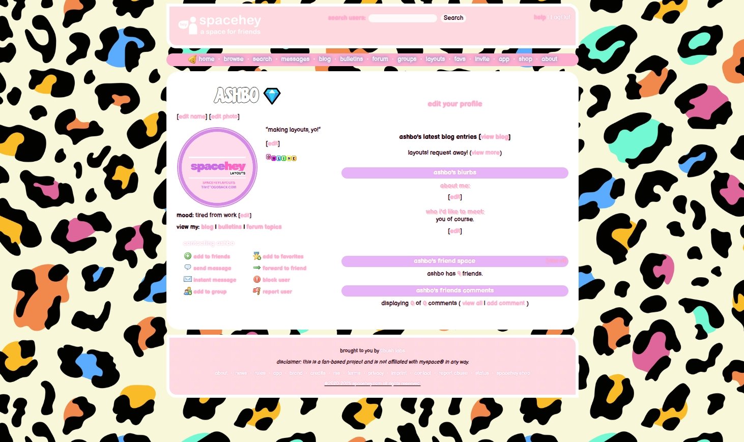 Handdrawn Leopard Layout