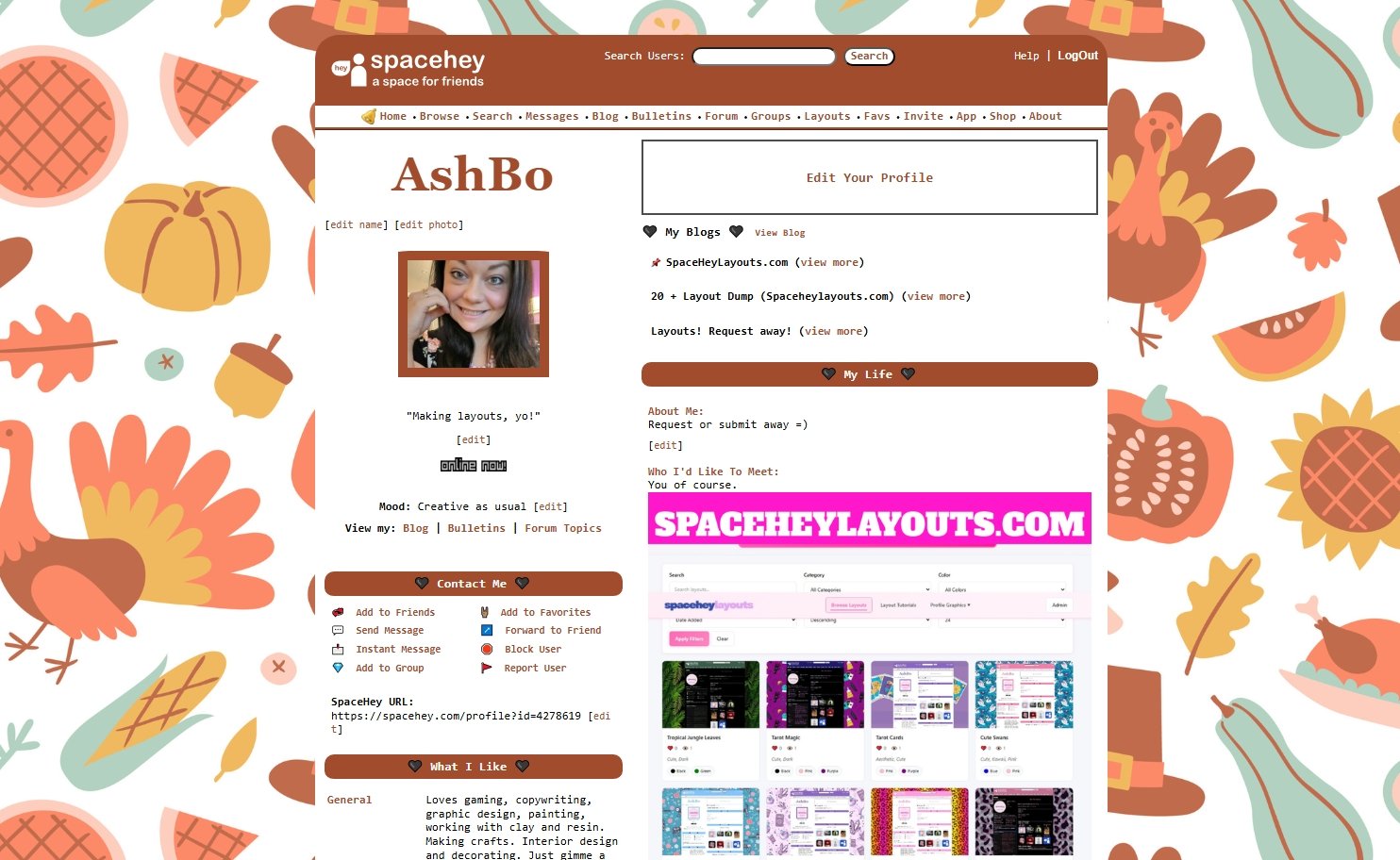 Classic Thanksgiving Layout