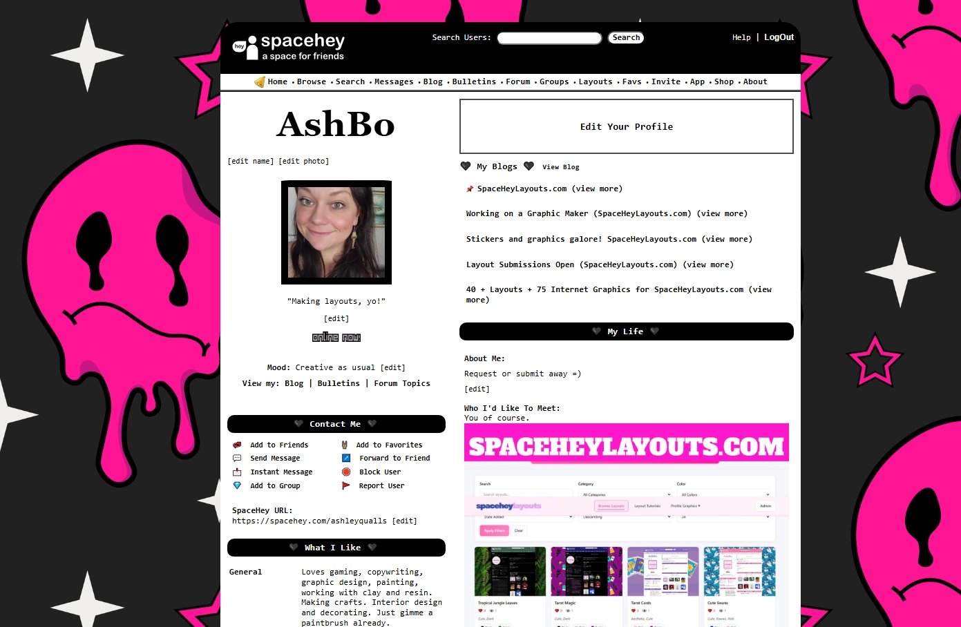 Emo Sad (Pink and Black)