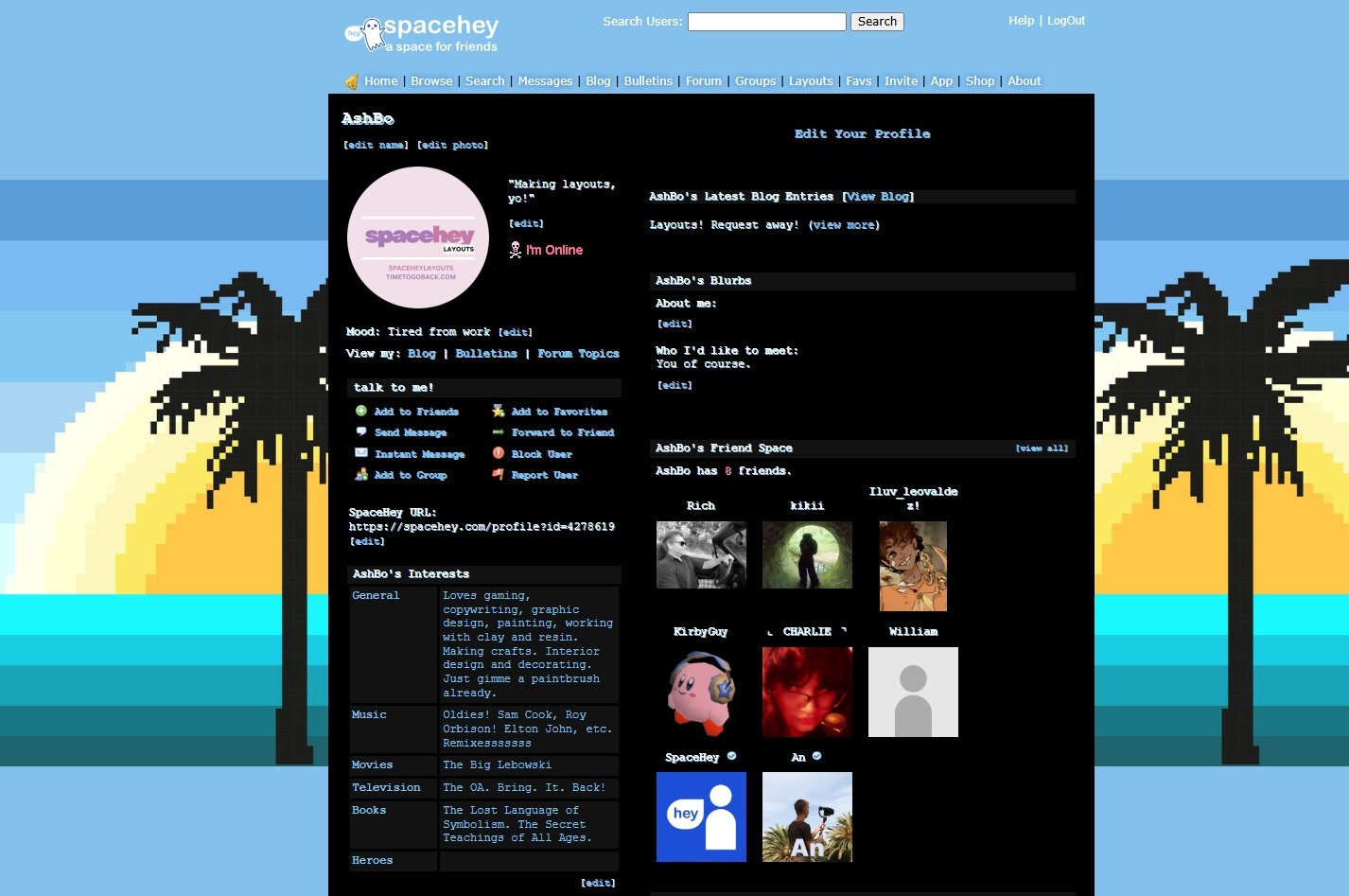 Vaporwave Blue Sunset