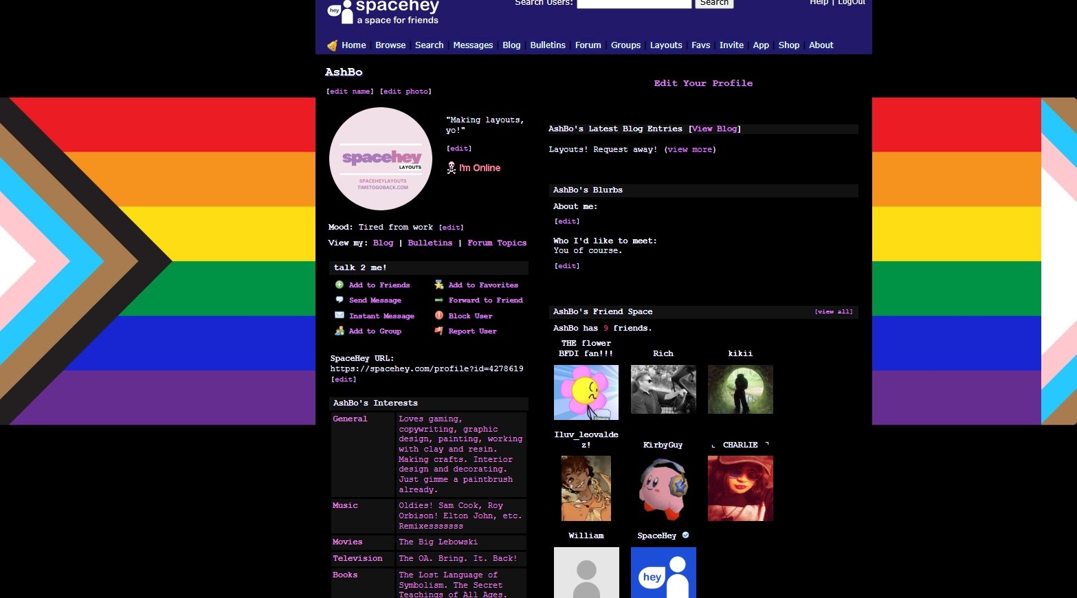 Pride Flag LGBTQ Layout