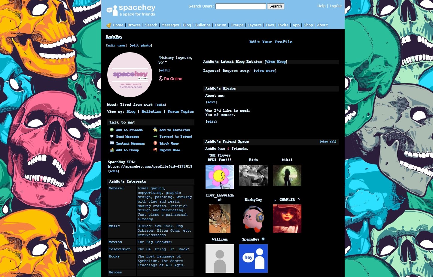 Colorful Grunge Skulls