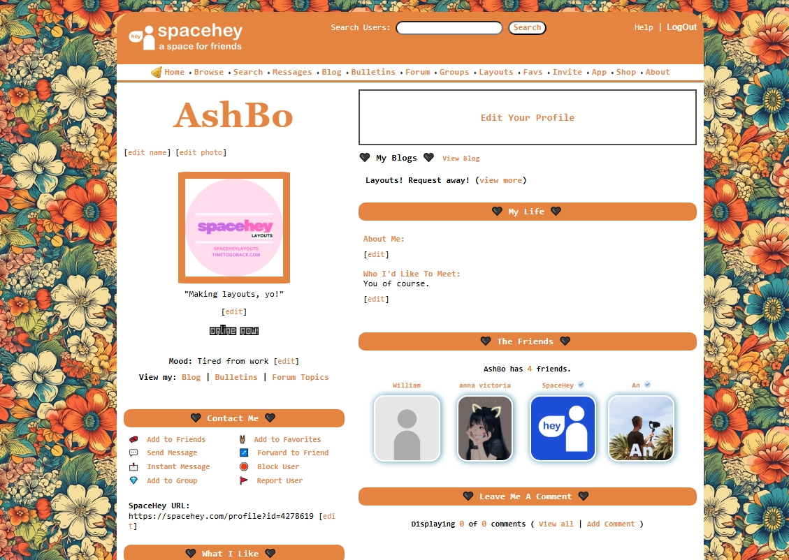 Florals Groovy Orange Flowers