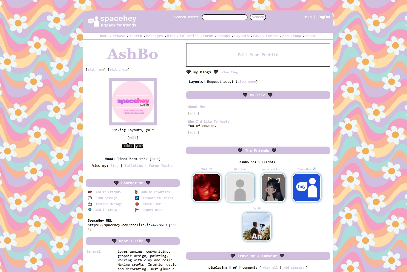 Groovy Pastel Flowers