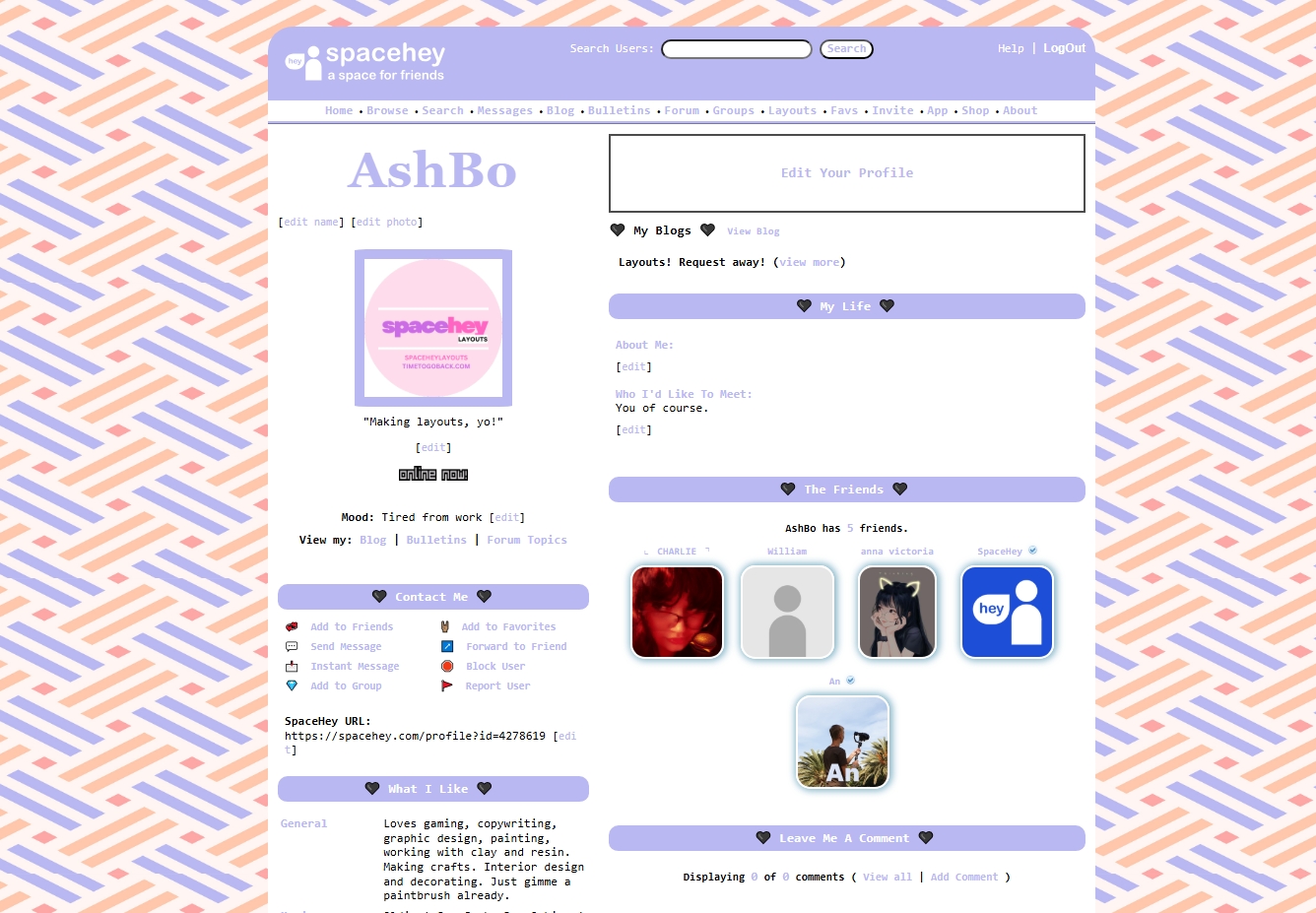 Purple Peach Stripes