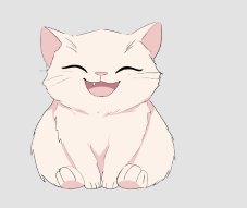 Cute Anime Cat (Sticker)