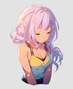 Kawaii Anime Girl (Soft) (Sticker)