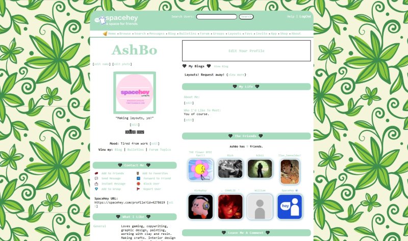 Green Florals Vintage