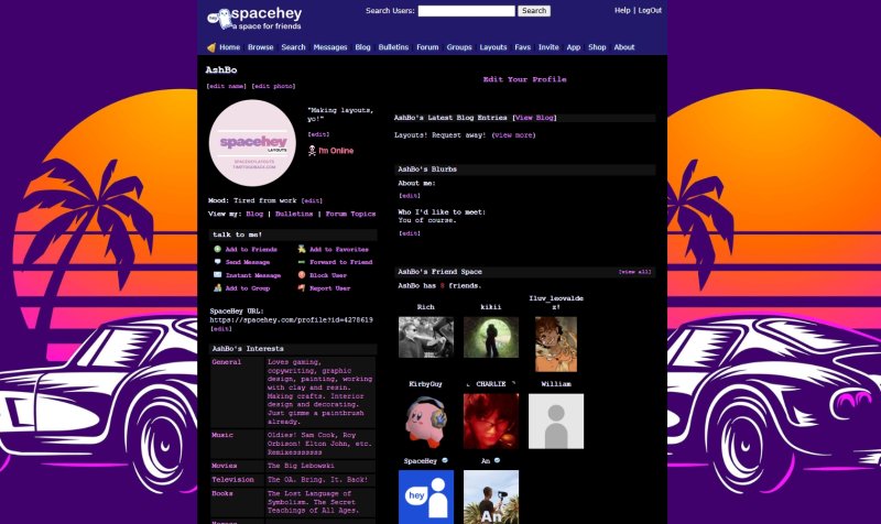 Vaporwave Sunset Car