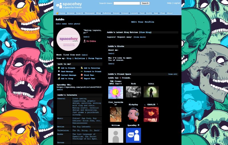 Colorful Grunge Skulls