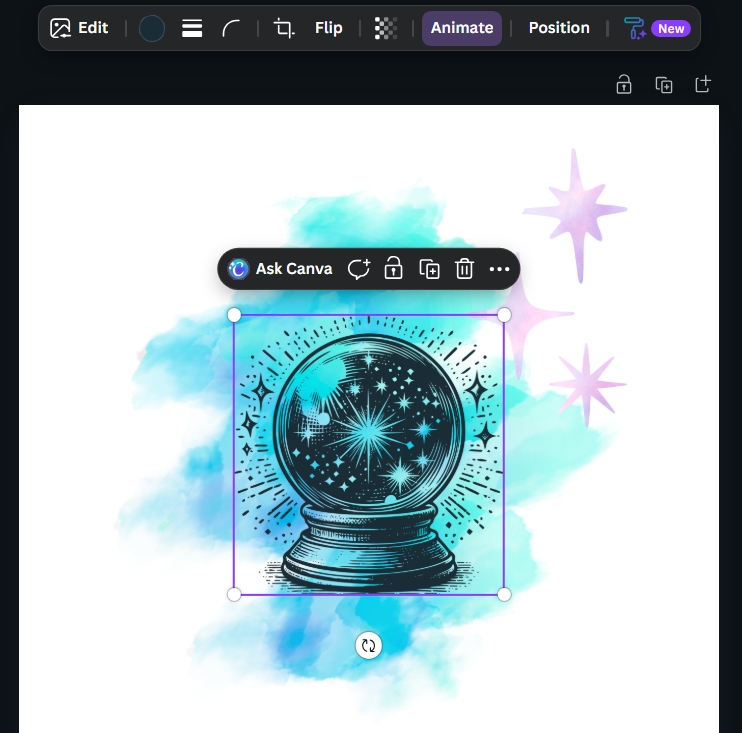 Canva Animate Button